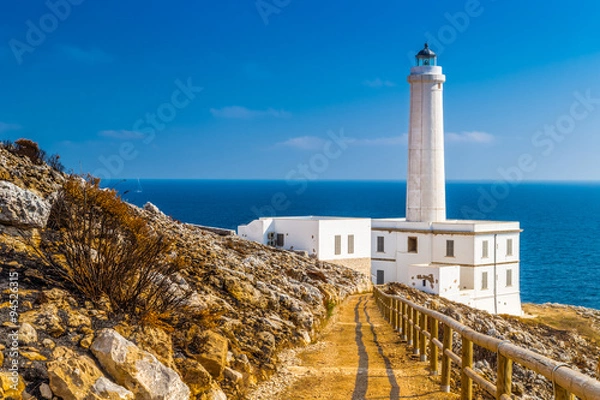 Obraz The lighthouse of Cape of Otranto in Italy