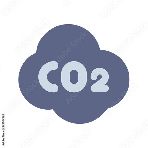 Fototapeta co2 flat icon