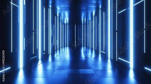 Fototapeta 3D rendered background featuring advanced lighting technology