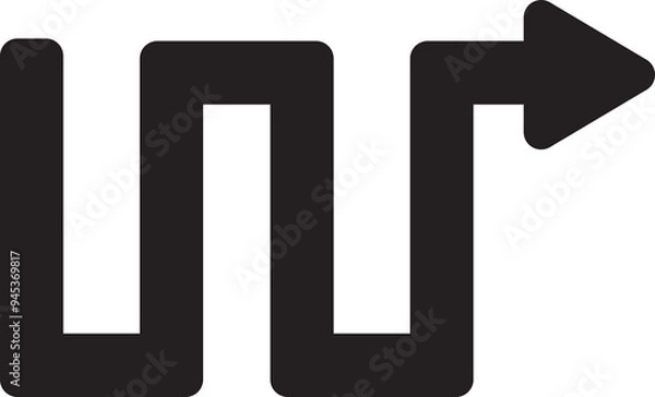 Obraz Zigzag Arrow Icon