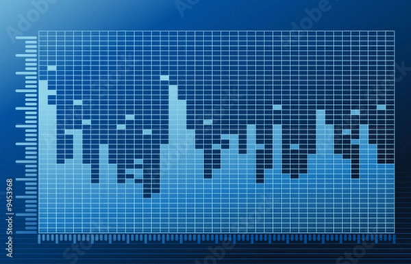 Obraz Blue eqalizer backgound, vector illustration
