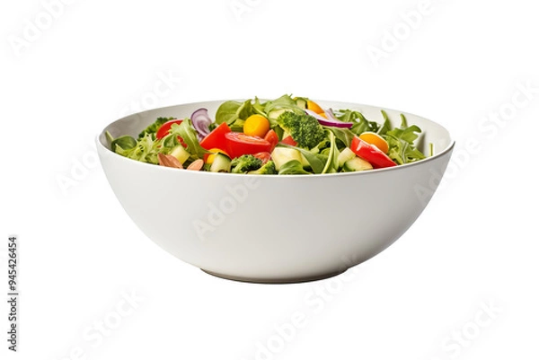 Fototapeta High-resolution ceramic bowl isolated on transparent background for culinary design projects, perfect for showcasing tableware in professional kitchens and food photography