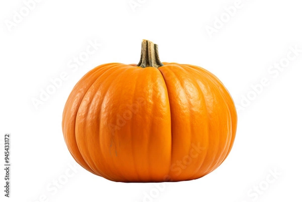 Fototapeta High-resolution pumpkin isolated on transparent background for autumn and Halloween-themed designs, featuring vibrant orange color and natural texture perfect for culinary and seasonal projects
