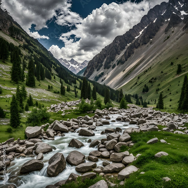 Obraz landscape with river