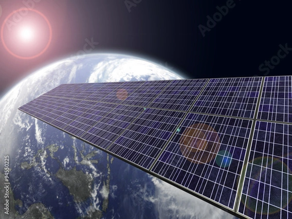 Obraz ソーラーパネルと宇宙