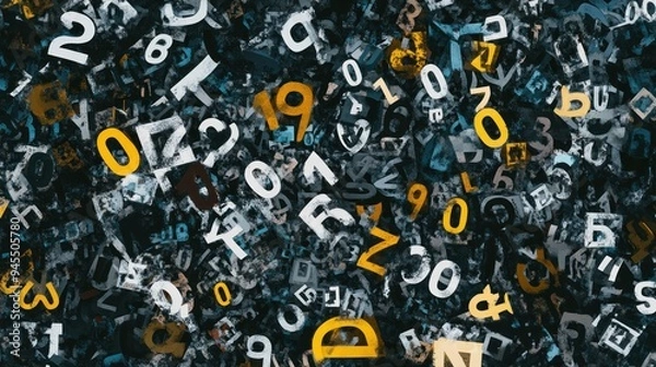 Fototapeta Abstract Number Pattern
