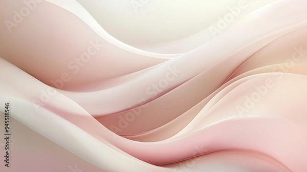 Fototapeta blurred light, pastel background with light pink and beige hues, minimalistic, simple, elegant, neutral, and smooth curves