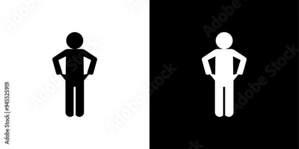 Obraz poor person empty pockets icon logo set vector