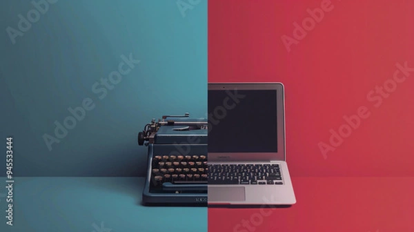 Obraz Old vs new technology