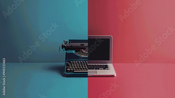 Obraz Old vs new technology 
