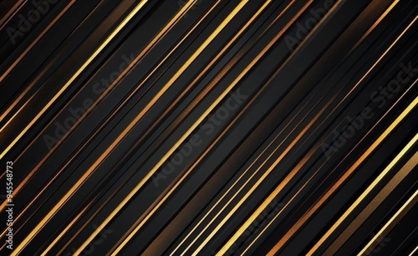 Fototapeta Dark background with golden lines in the form of squares and straight lines.