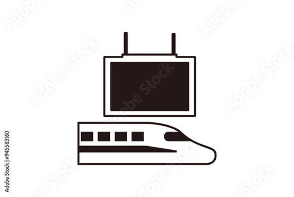 Obraz デジタルサイネージと新幹線のアイコン