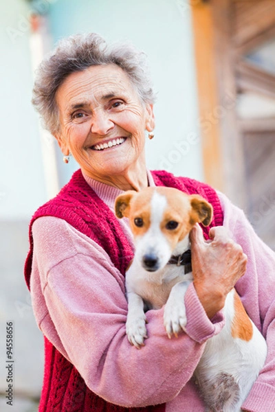 Obraz Elderly Lady with Pet
