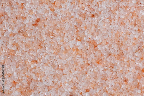 Fototapeta Himalayan pink salt texture. Dry uncooked italian pasta stelline natural texture or background, close-up, high resolution.