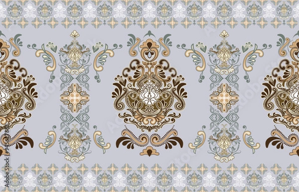 Fototapeta Fabric Pattern_A56;Elegant Baroque Floral Pattern