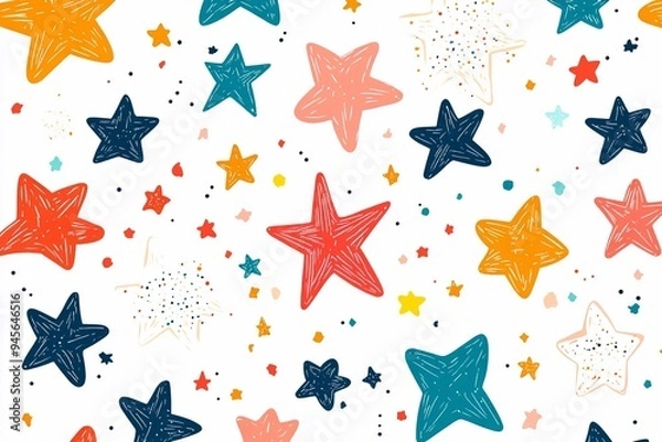 Fototapeta seamless pattern with stars