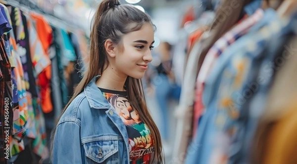 Fototapeta Classic Elegance: Exploring the Retro Aesthetic in Pre-Owned Apparel