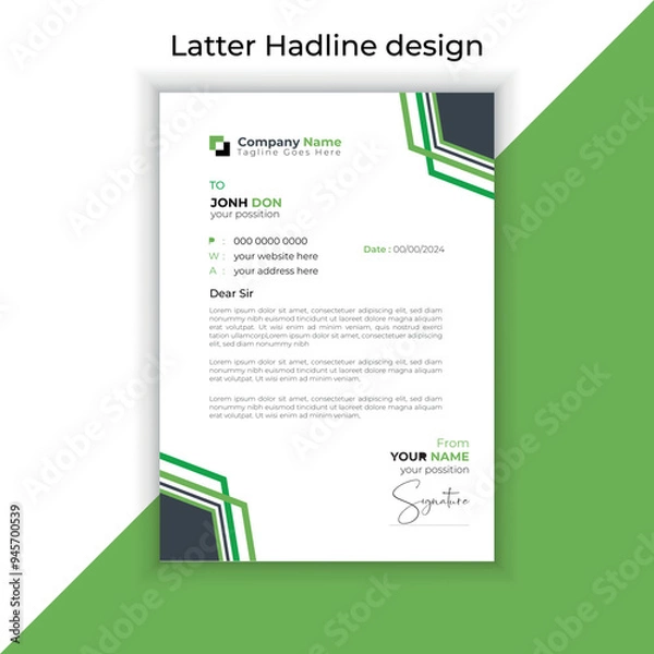 Obraz modern Letterhead Template Layout design