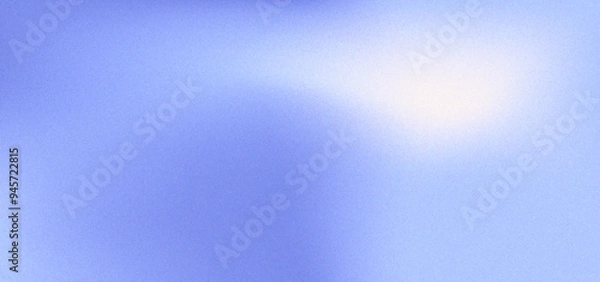 Obraz Winter aura gradient background with grain texture. Aesthetic blurry  cover design in pastel blue colors. Vector illustration