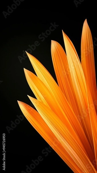 Obraz Blazing Petals: A Study in Orange and Black