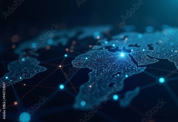 Fototapeta High-Speed Broadband Connection: Abstract Fiber Optic Illustration