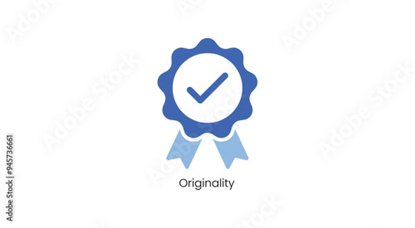 Fototapeta Originality Concept Vector Icon for Unique and Authentic Design