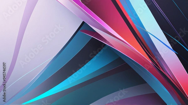 Obraz Abstract background, futuristic and modern theme with curved shapes
