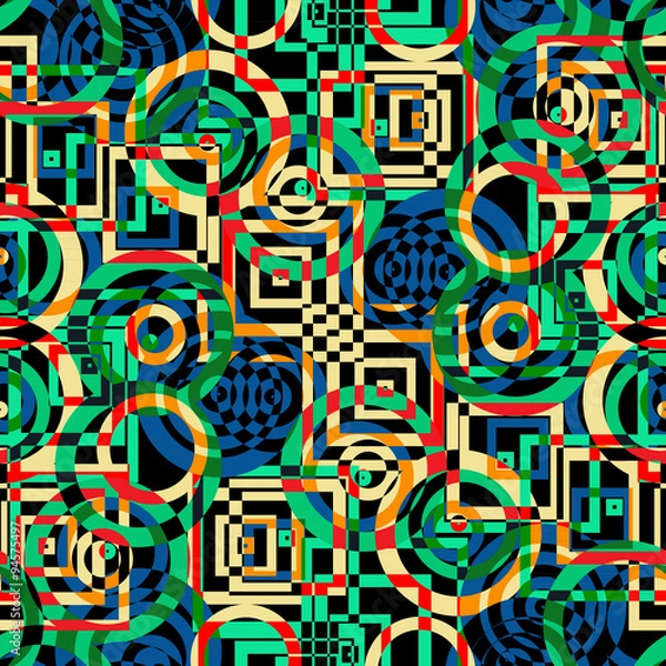 Obraz Colorful  texture seamless psychodelic pattern background