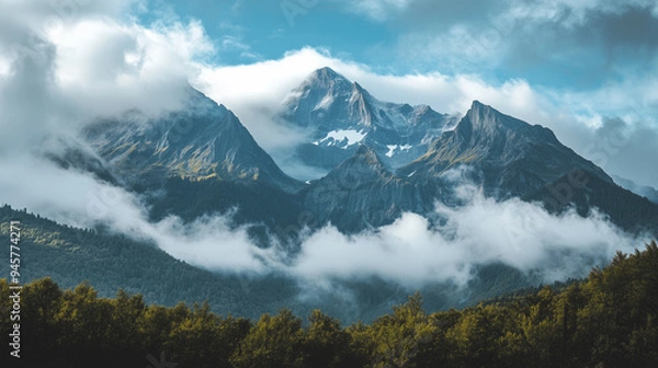 Obraz landscape with clouds