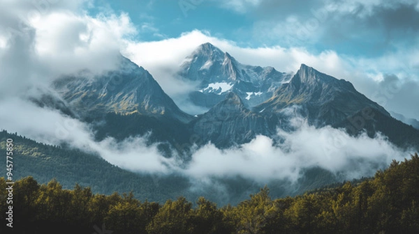 Obraz landscape with clouds