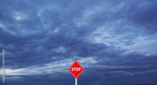 Obraz stop stop warning sign, warning sign