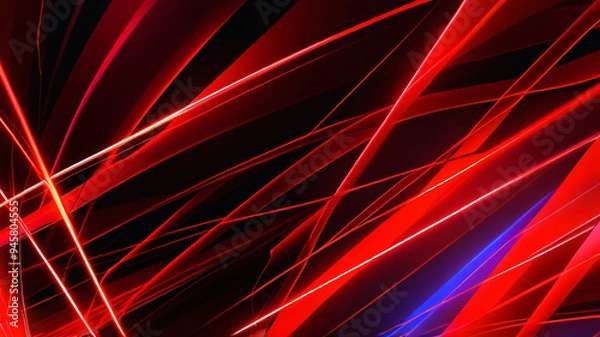 Obraz abstract Dynamic Red Neon Lights futuristic background,modern technology theme