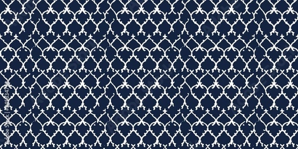 Fototapeta Navy pattern with a classic, nautical design. seamless background pattern