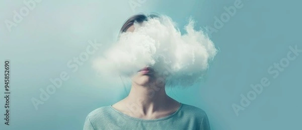 Fototapeta The Invisible Woman: Unveiling the Power of Positive Thinking and Mental Development