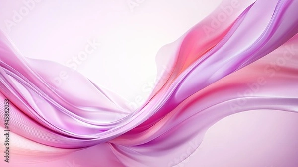 Fototapeta   A close-up of a pink and white background with a wavy design in the upper and lower halves