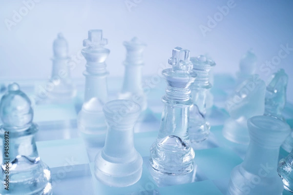 Obraz glass chess