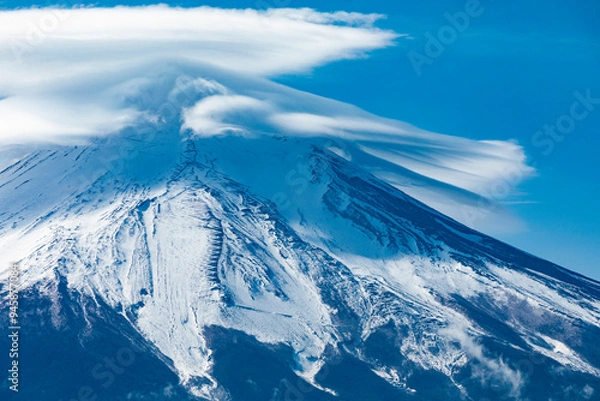 Fototapeta 富士山の傘雲のアップ画像