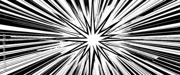 Fototapeta Vector black and white sun light.