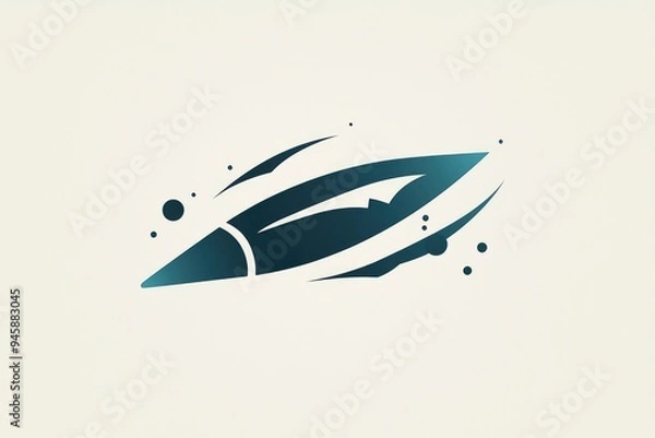 Obraz Abstract Blue Rocket Design