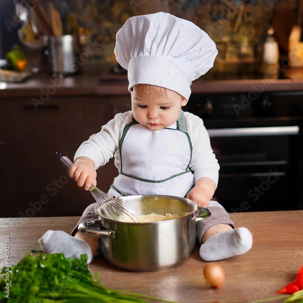 Obraz キッズとクッキング