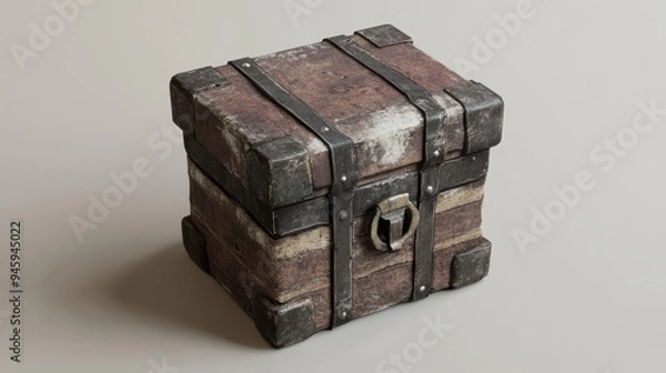 Fototapeta Colorful Petzhy Toy Box in Living Room Setting with Playful Accessories