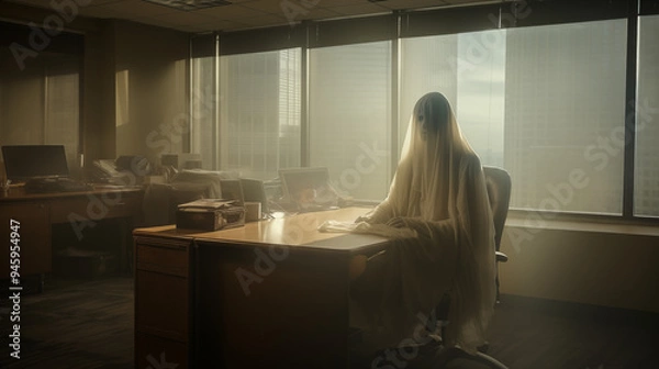 Obraz ghost office pc hacker