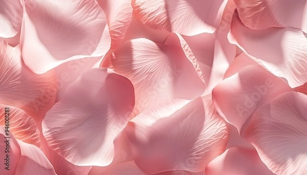 Obraz Soft blush pink abstract pattern resembling delicate petals with gentle light and shadow interplay, creating a tranquil ambiance.