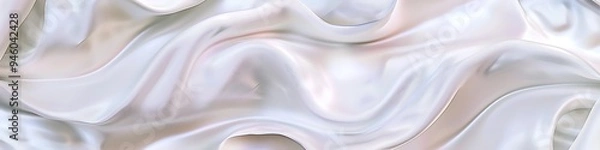 Obraz Pearl white abstract backdrop with minimalist elements and clean aesthetics, symbolizing purity and elegance.