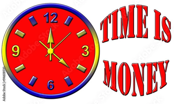Obraz Time is Money text logo