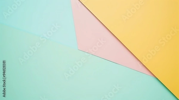 Fototapeta Stunning Pink Minimalistic Geometric Background: A Modern and Elegant Visual Delight. Showcasing the Beauty of Clean Lines and Soft Colors.