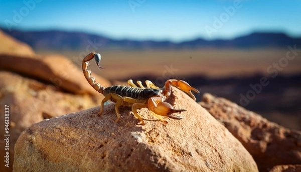 Fototapeta Scorpion in the desert