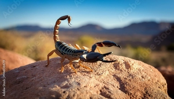 Fototapeta Scorpion in the desert