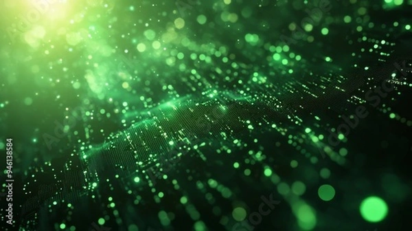 Obraz Green Bokeh Lights.