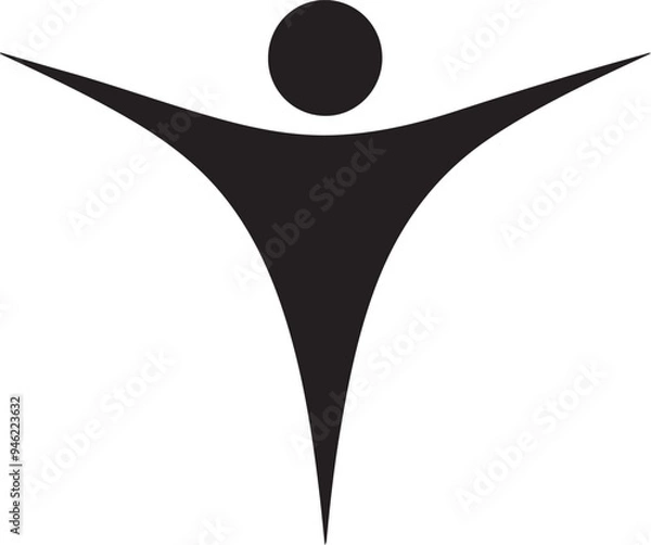 Fototapeta Unique logo silhouette vector art illustration